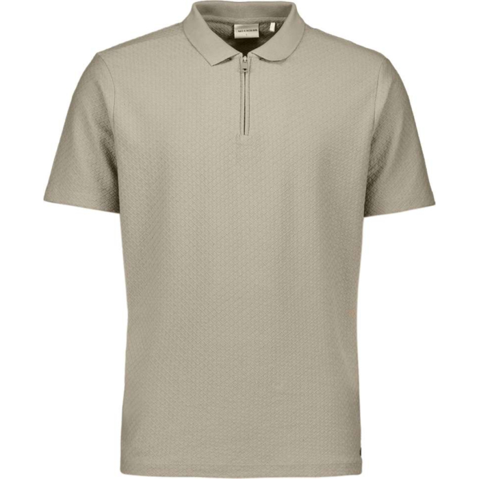 Polo Short Sleeve Jacquard Taupe