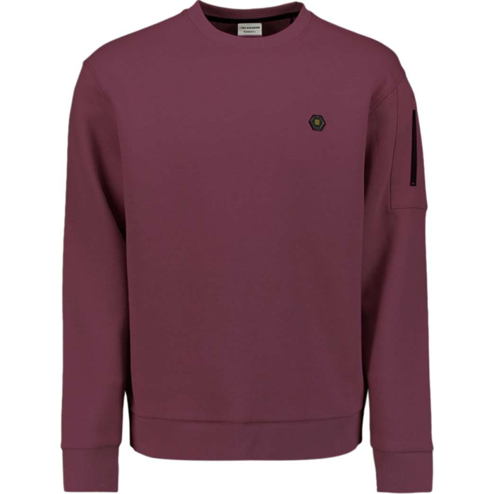 Sweater Crewneck Brushed inside Dark Wine
