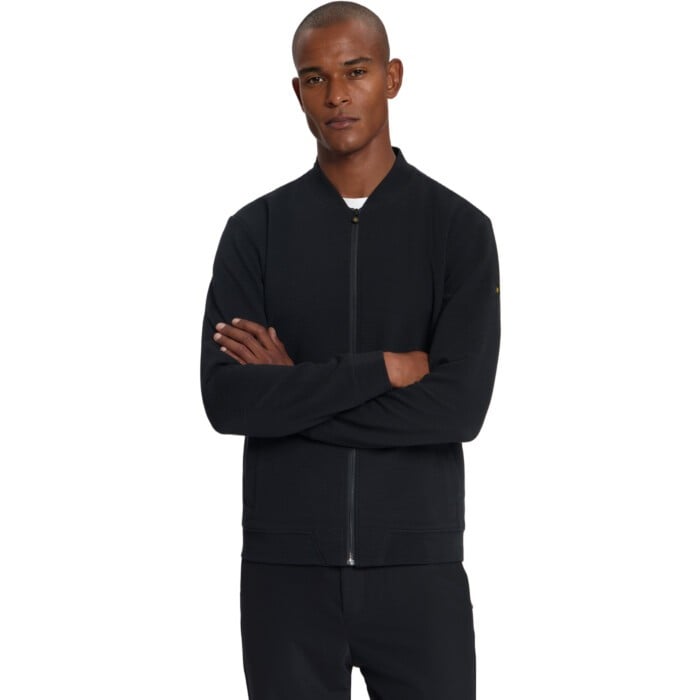 Sweater Full Zipper Relief Black