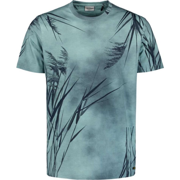 T-Shirt Crewneck Slub Allover Print Ice