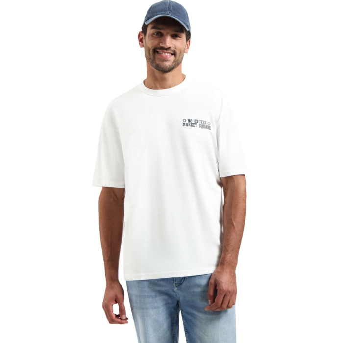 T-Shirt Crewneck Solid Heavy Interl White