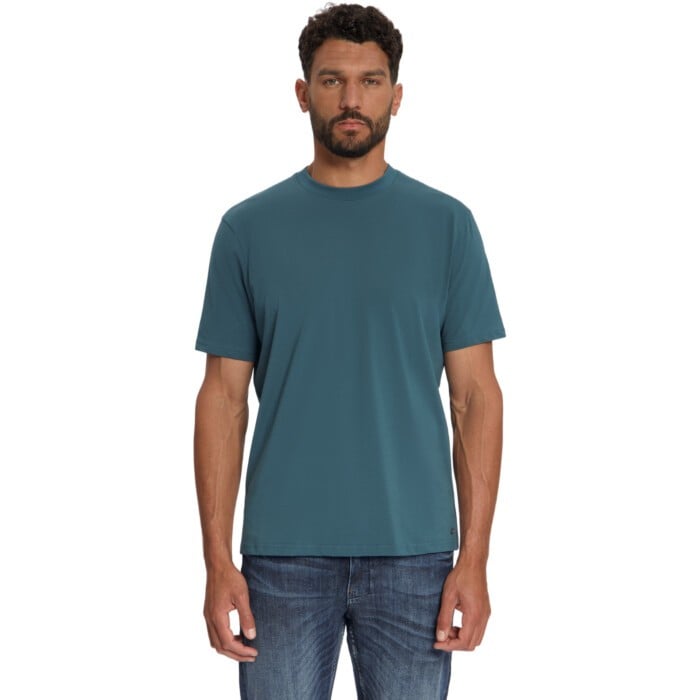T-Shirt Crewneck Solid Basic Stretc Shadow Blue