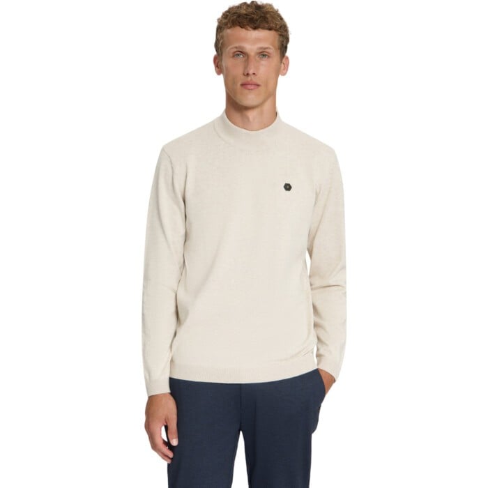 Pullover Turtle Neck Melange Stone