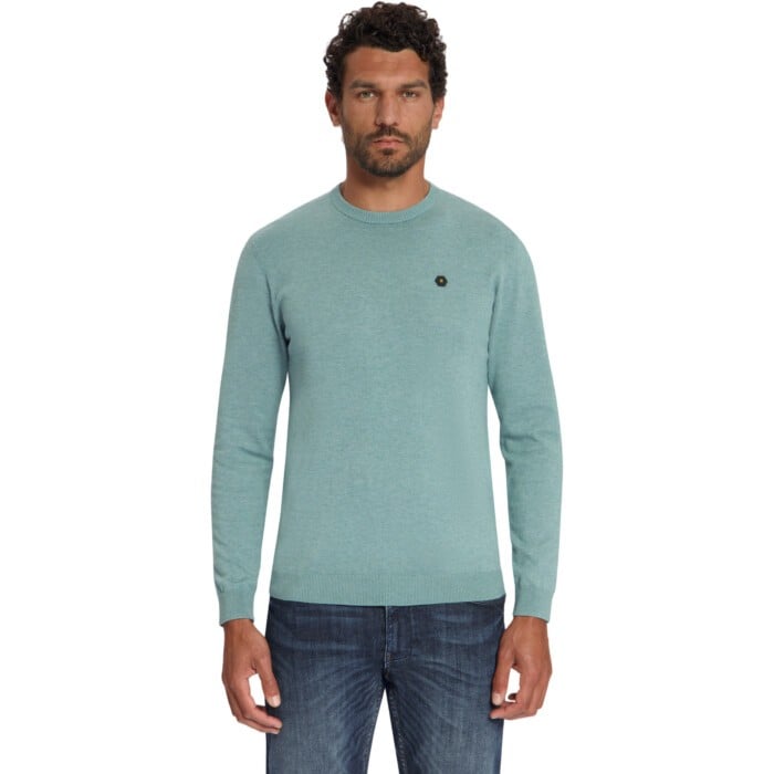 Pullover Crewneck Melange Dusty Blue