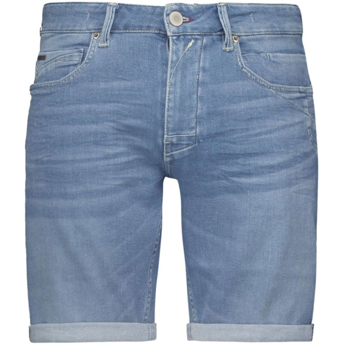 Korte broek jeans stretch bleach denim