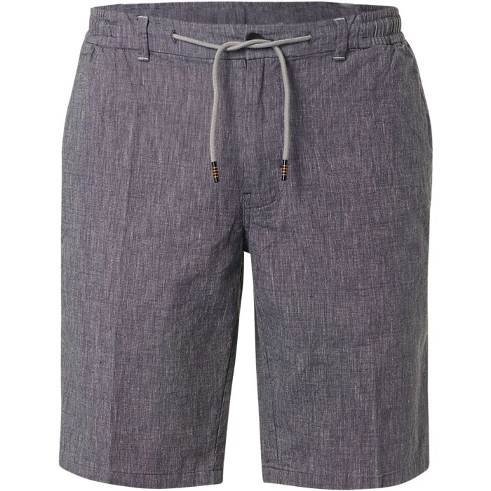 Short with linen stretch airforce