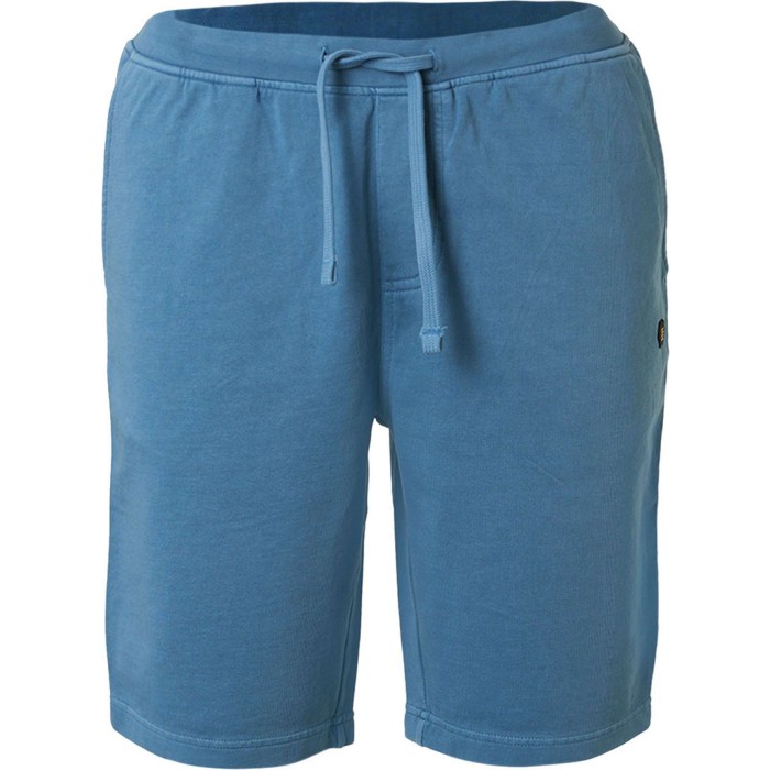 Short sweat garment dyed blue