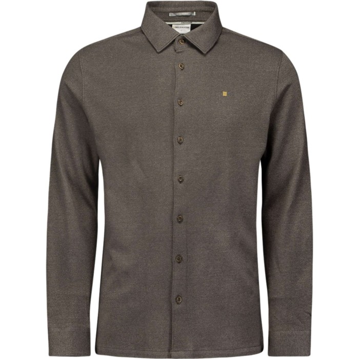 Shirt Jersey Melange Stretch Brown
