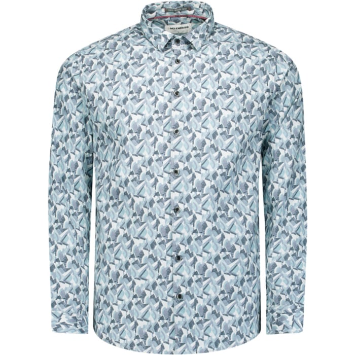 Shirt Stretch Allover Printed Dark Steel