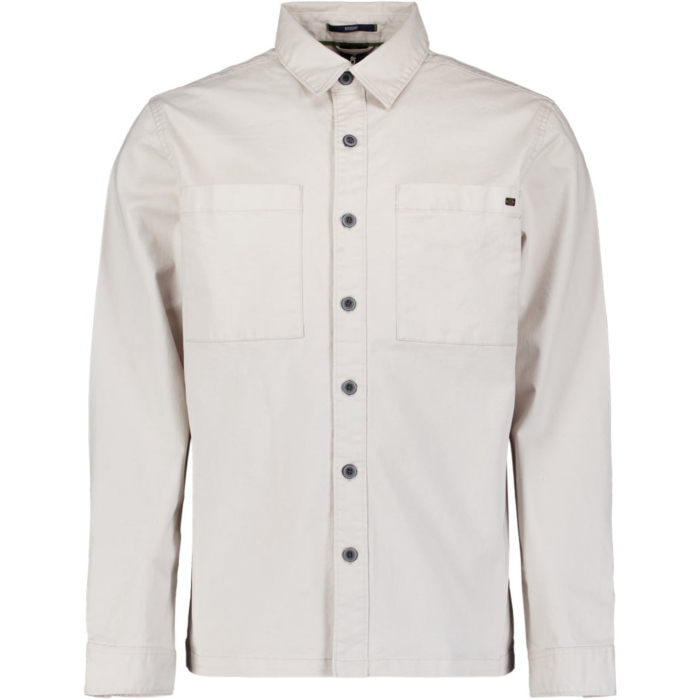 Overshirt Buttons Stretch Chalk