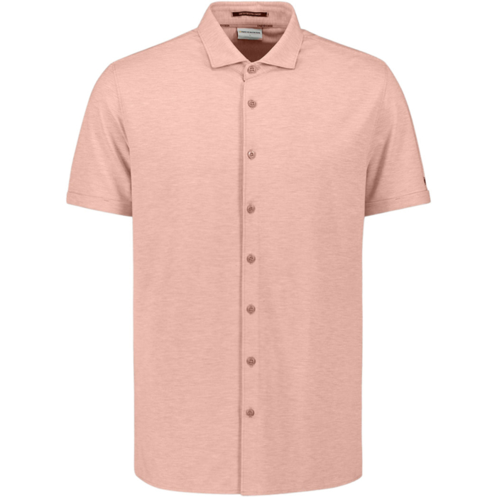 Shirt Short Sleeve Melange Jersey Light Mauve