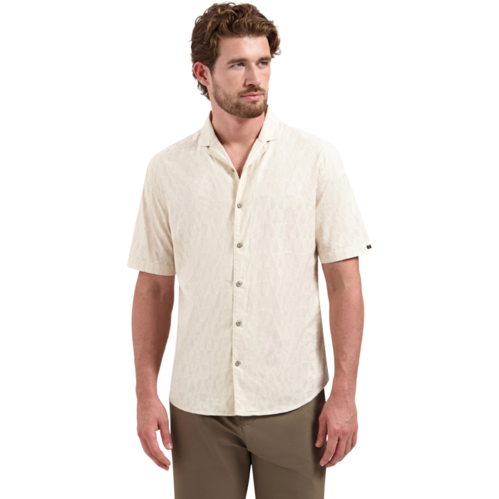 Shirt Short Sleeve Jacquard Stone