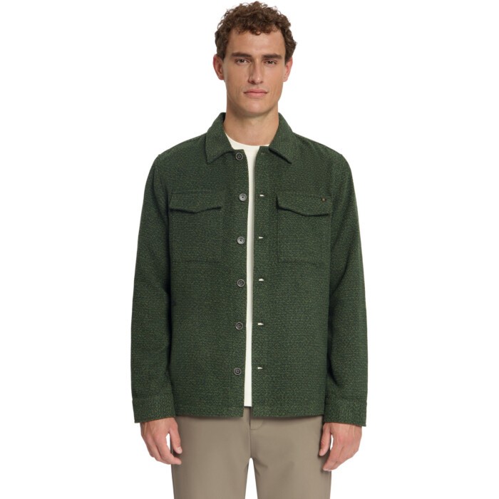 Overshirt Full Button Heavy Tweed B Moss