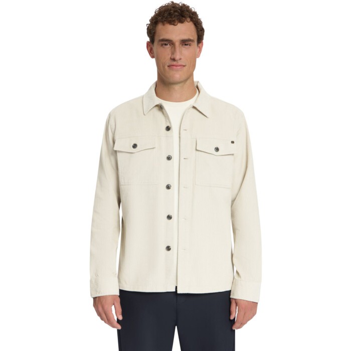 Overshirt Full Button Corduroy Heav Stone