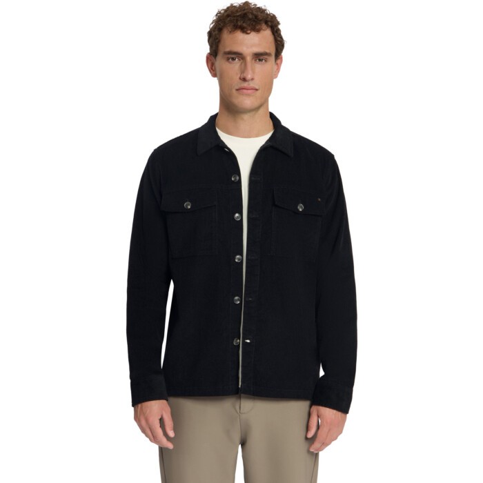 Overshirt Full Button Corduroy Heav Black