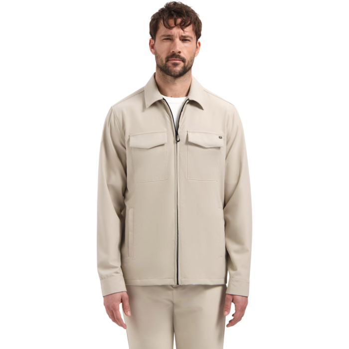 Overshirt Full Zipper Stretch Sedoc Stone
