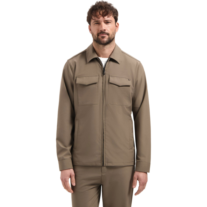 Overshirt Full Zipper Stretch Sedoc Khaki