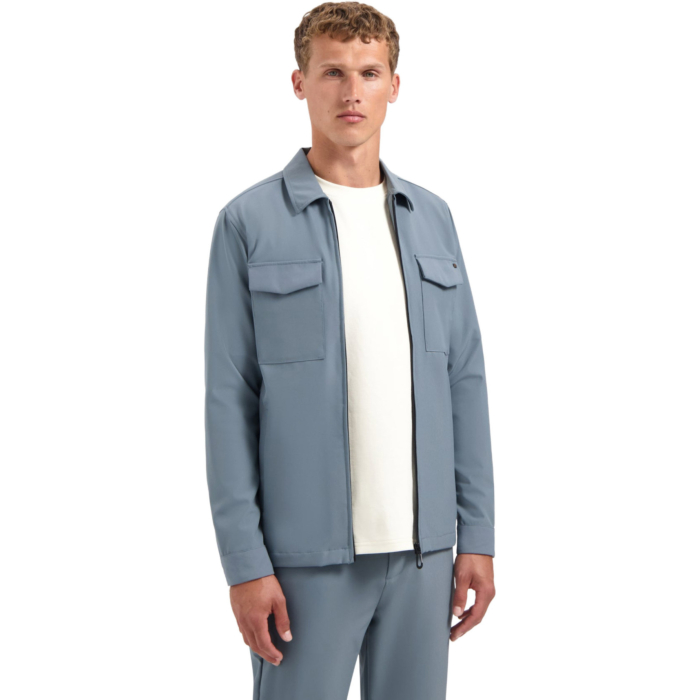 Overshirt Full Zipper Stretch Sedoc Carbon Blue
