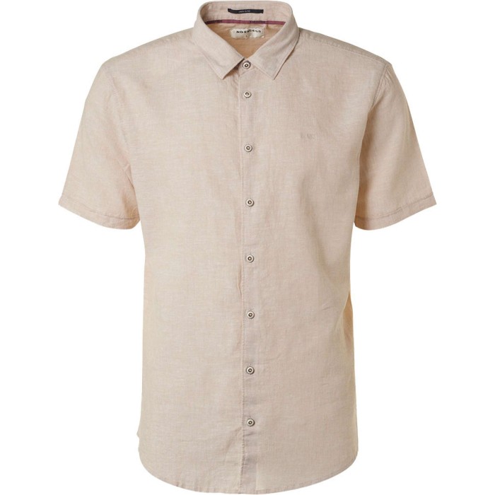 Shirt short sleeve 2 colour melange sand