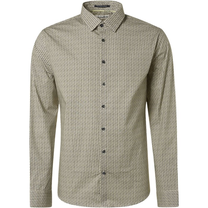 Shirt stretch allover printed dusty green