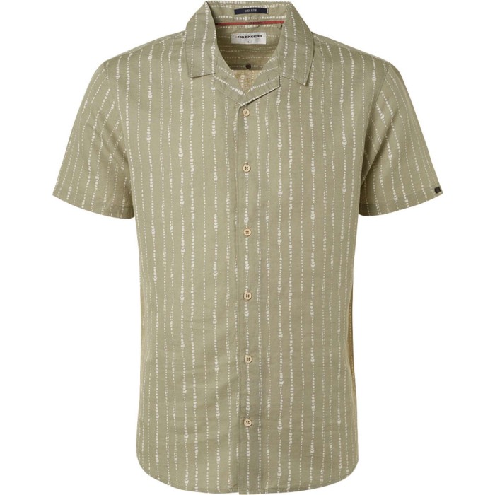 Shirt short sleeve resort collar al smoke green