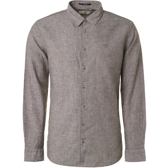 Shirt 2 colour melange with linen army