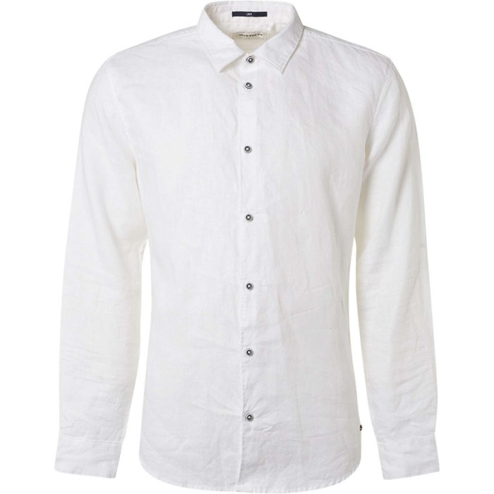 Shirt linen solid white