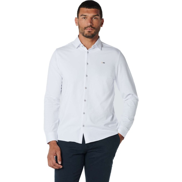 Shirt jersey stretch solid white