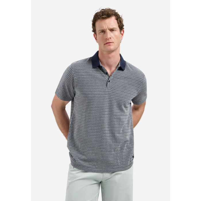 Polo Short Sleeve Jacquard Night
