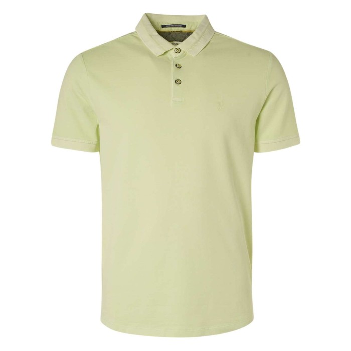 Polo pique stretch stone washed org lime