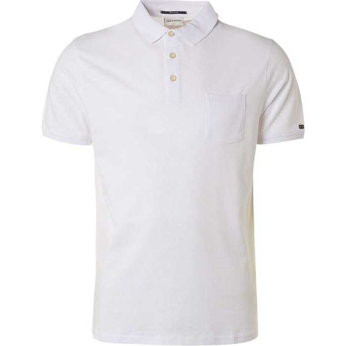 Polo solid with linen responsible c white