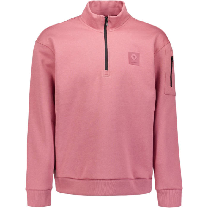 Sweater Half Zip Old Pink