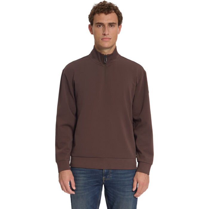 Sweater Half Zip Dark Brown