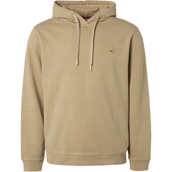 Sweater hooded stone washed respons sand