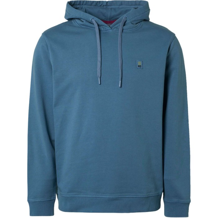 Sweater hooded stone washed respons blue