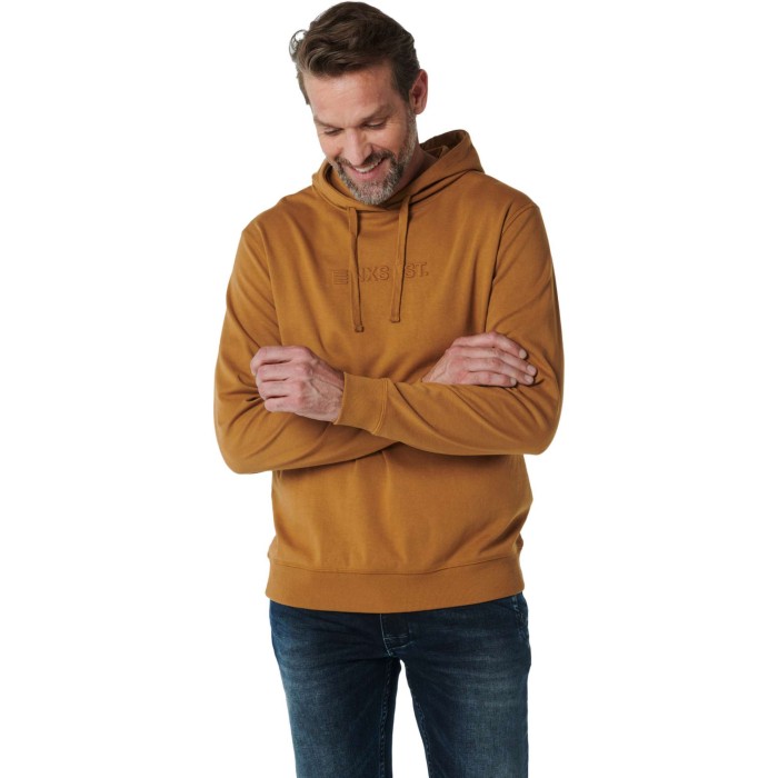 Sweater hooded dark fudge