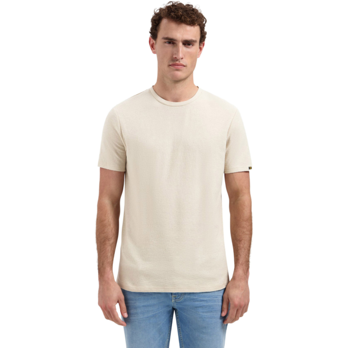 T-Shirt Crewneck Solid Jacquard Desert