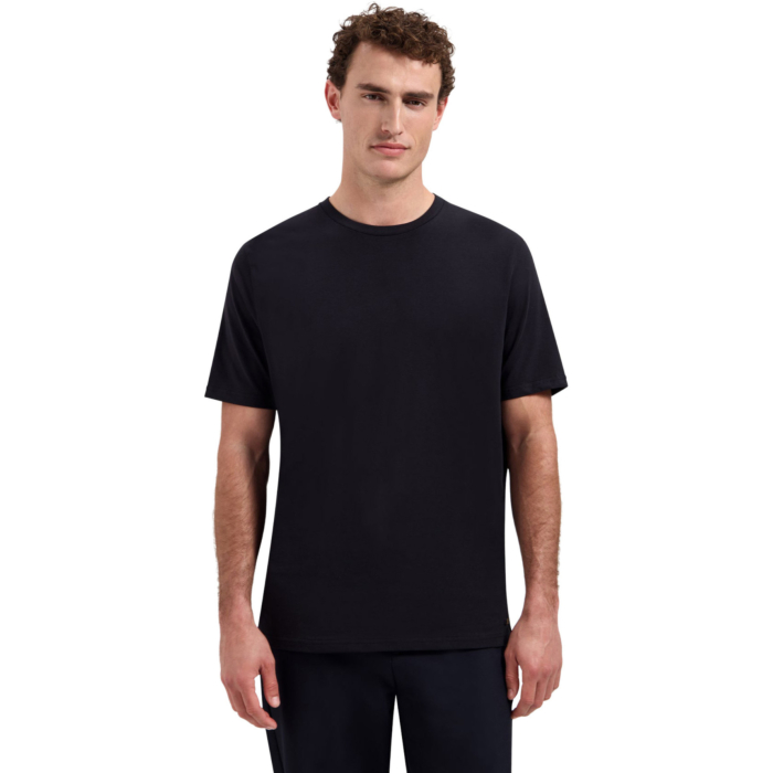 T-Shirt Crewneck Solid Basic Stretc Black