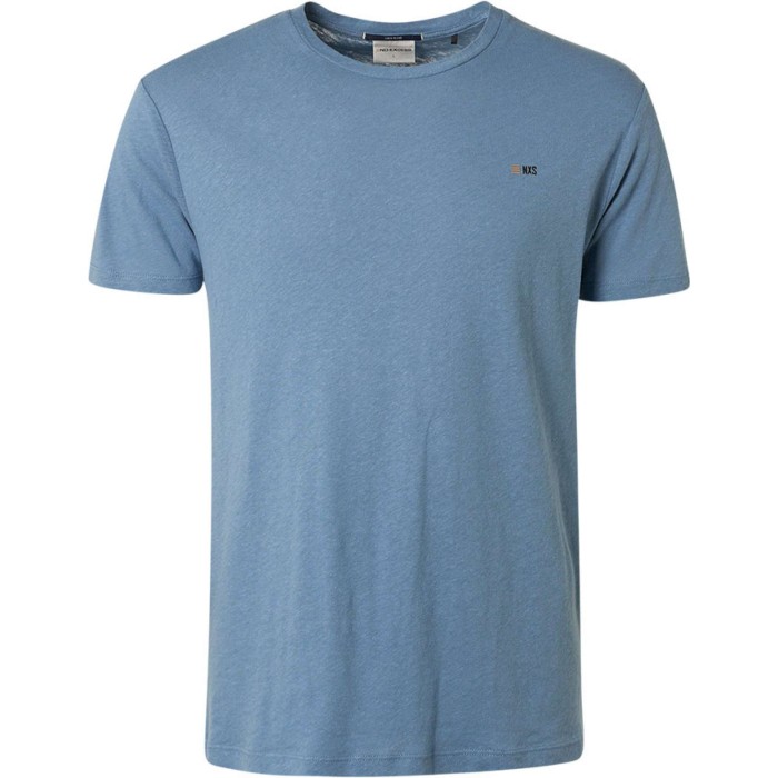 T-shirt crewneck with linen washed blue