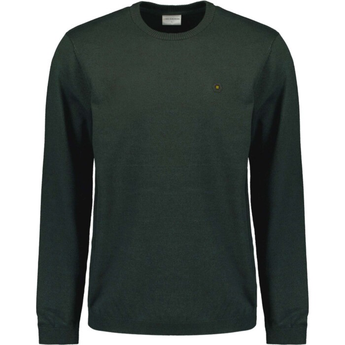 Pullover Crewneck 2 Coloured Melang Dark Green