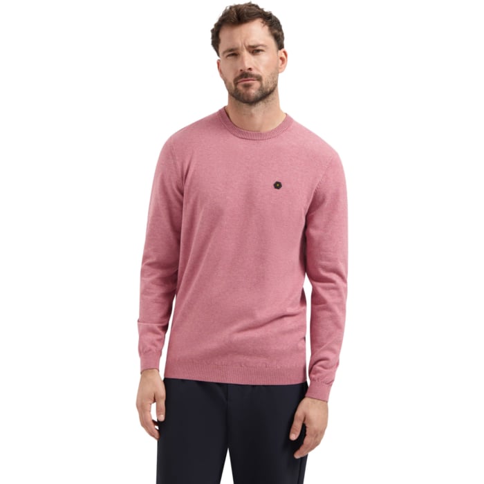 Pullover Crewneck 2 Coloured Melang Old Pink
