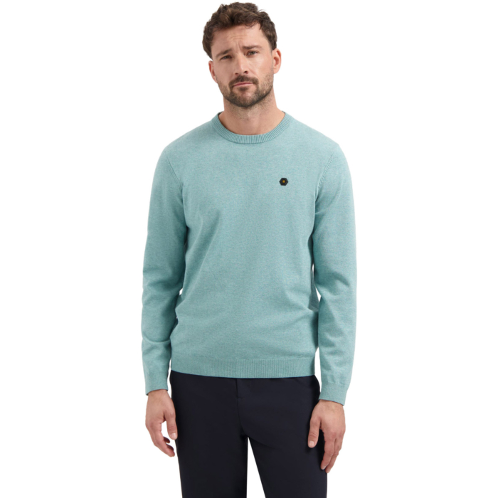 Pullover Crewneck 2 Coloured Melang Arctic Blue