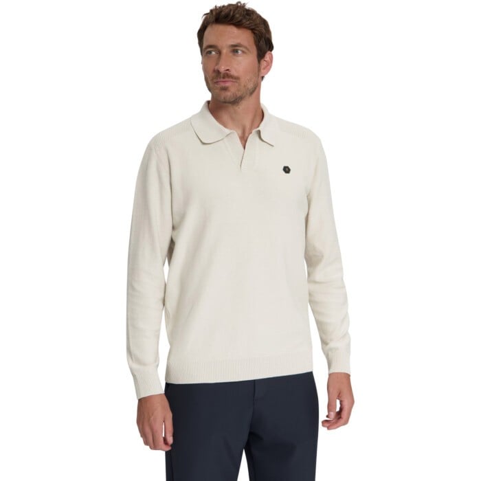 Pullover V-Collar Shoulder Detail Stone