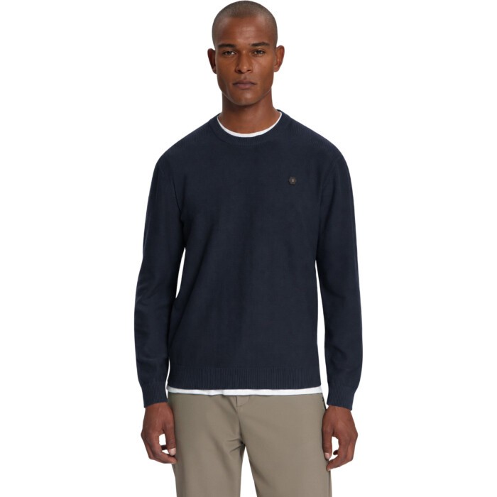 Pullover Crewneck Shoulder Detail Dark Night