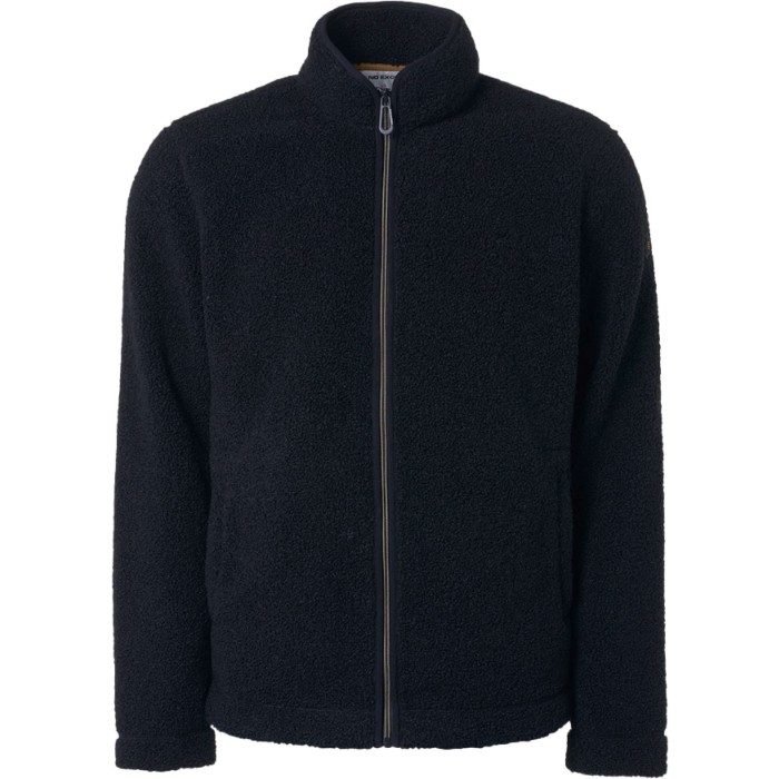 Sweater full zipper borg melange black
