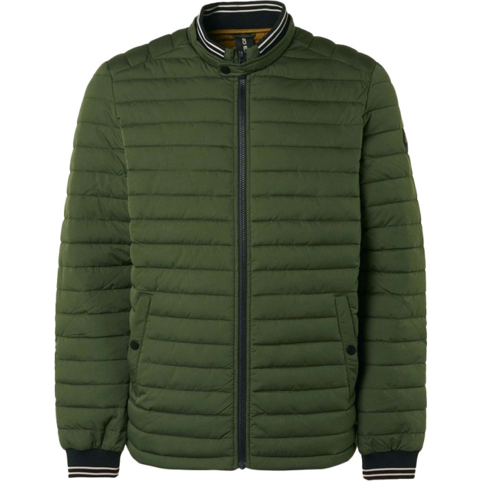 Jacket short fit padded dark green