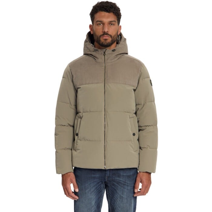 Jacket Short Fit Puffer Corduroy Mi Mud