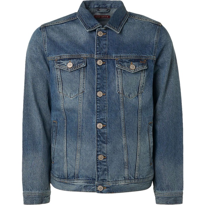 Jacket short fit denim recycled cot indigo