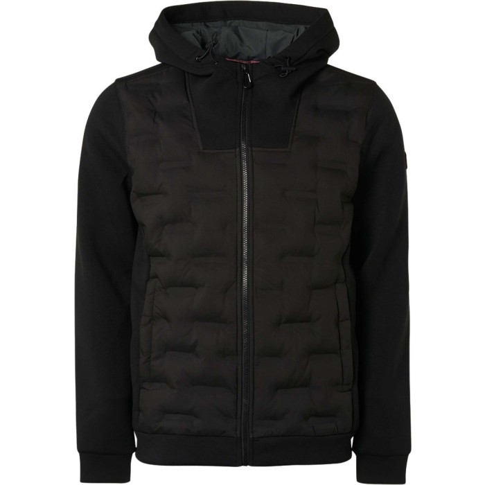 Jacket short fit hooded part padded black