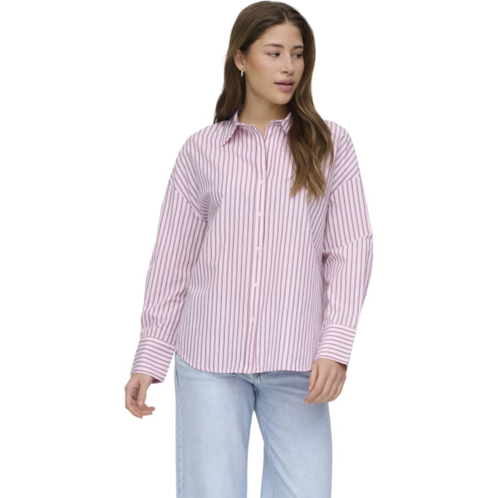 ONLOREGON ALVA LS REG SHIRT NOOS WVN Fuchsia Pink/